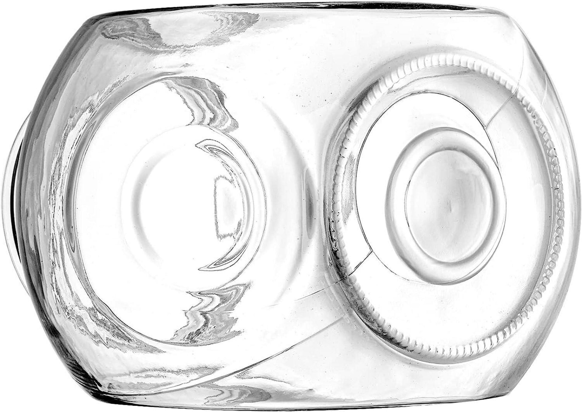 2er Set 2 Liter Bonbonglas mit Deckel Transparent Rund Keksdose & Vorratsdose