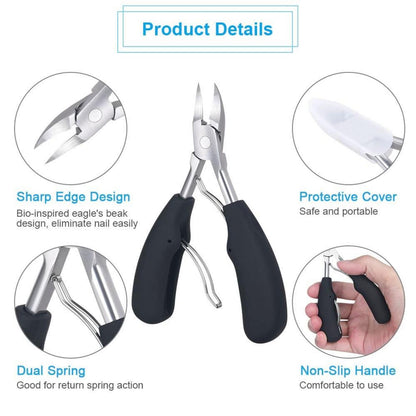 Fußnagel Nagelzange Metall Knipser für Starke Nägel ergonomischer Griff