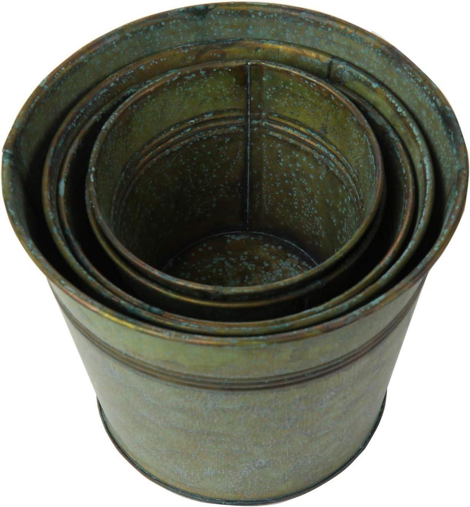 5er Set Blumentöpfe verzinkter Stahl für Moderne Dekoration