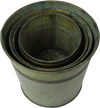 5er Set Blumentöpfe verzinkter Stahl für Moderne Dekoration