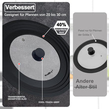 Walfos Universaldeckel Ø 30-20cm Glasdeckel für Töpfe und