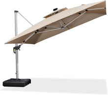 Sonnenschirm LED Solar Beleuchtung Ampelschirm 330x330 cm