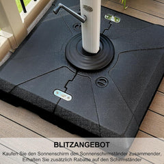 Sonnenschirm 300 cm LED Solar Beleuchtung Ampelschirm