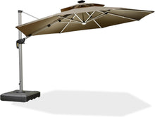 360cm Sonnenschirm mit LED Beleuchtung und
