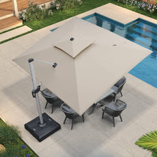 Sonnenschirm Rechteckig 270x330 cm Ampelschirm Groß UV50+ Beige