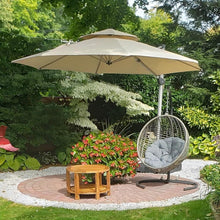 Sonnenschirm Ampelschirm Groß 400 cm UV50+ Beige Crank Rotation