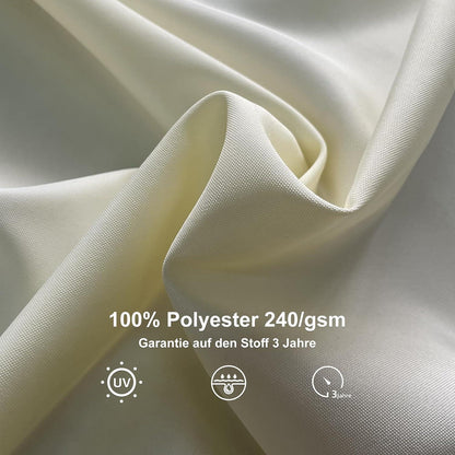 Alu Ampelschirm Doppeldach Gartenschirm 330 x 330 cm Kurbel 360° Cream