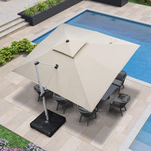 Sonnenschirm Rechteckig 300x365 cm Ampelschirm Groß UV50+ Beige