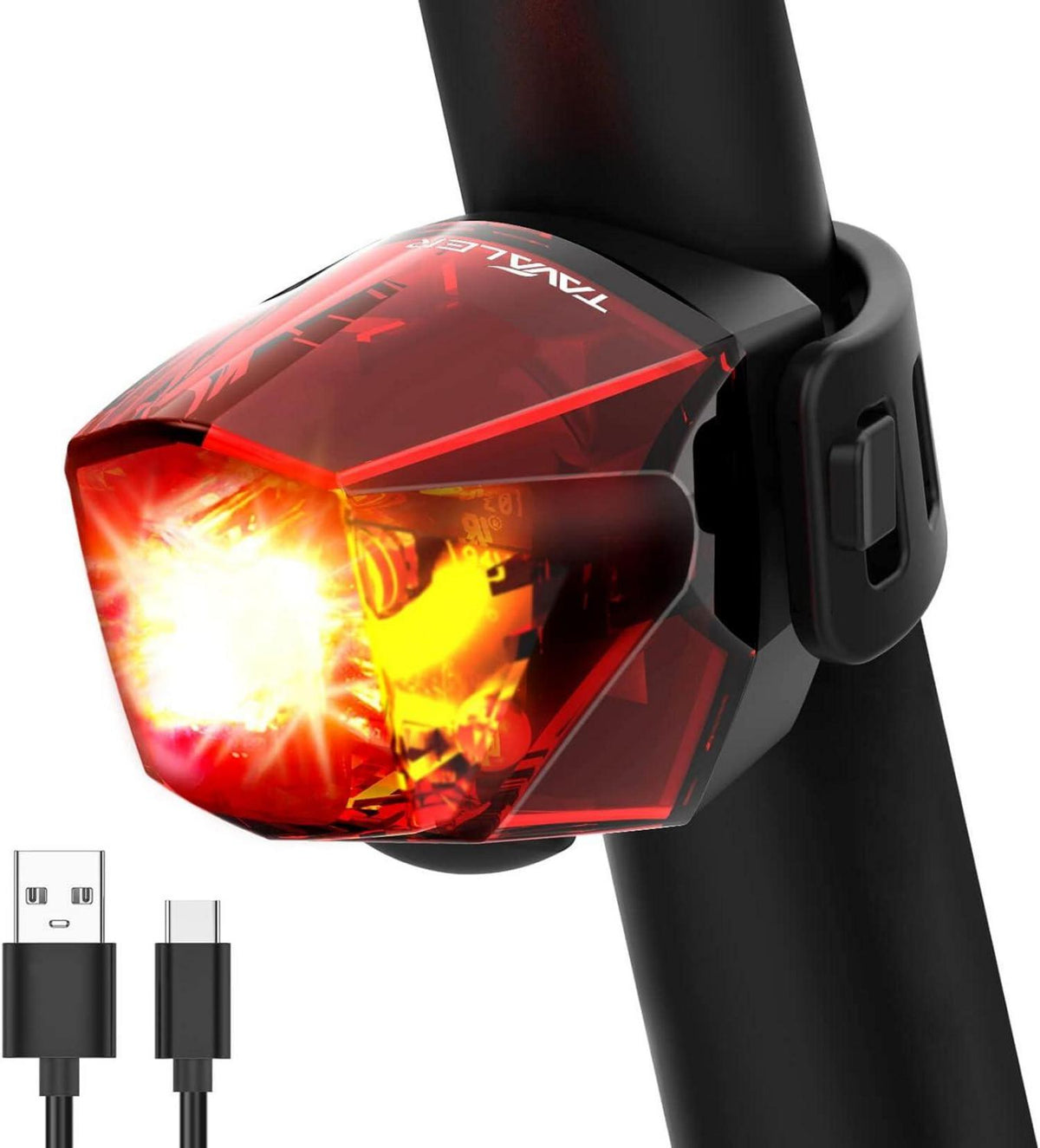 Fahrrad Rücklicht USB-C Aufladbar LED StVZO Zulässig IPX4 Wasserdicht