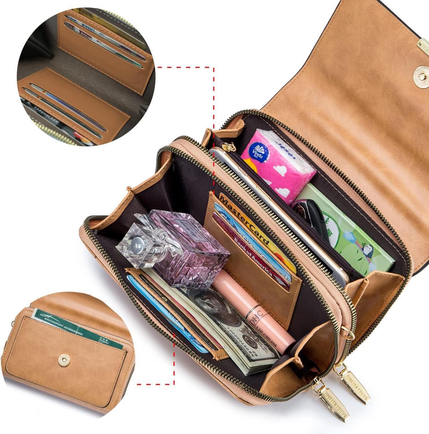 Handy Umhängetasche Damen PU Leder Crossbody Schultertasche