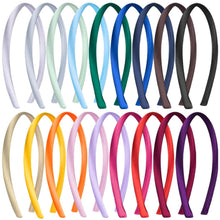 Satin Stirnbänder 18 Stück DIY Haarreifen Rutschfest 1cm - Buntes