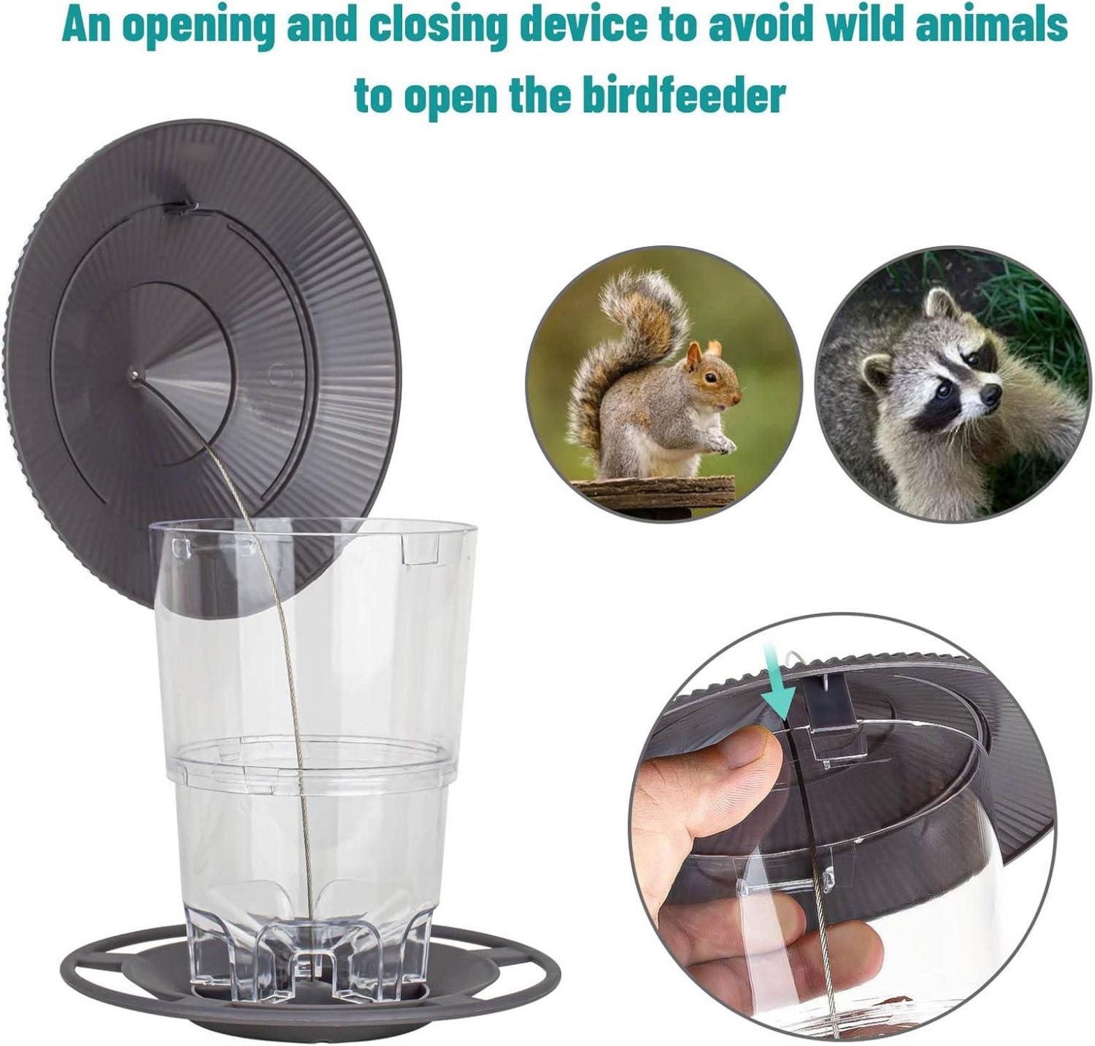 Vogelfutterhaus zum Aufhängen Schwarz wetterfest - Bird Feeder AvoDov