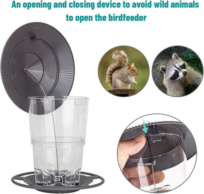 Vogelfutterhaus zum Aufhängen Schwarz wetterfest - Bird Feeder AvoDov