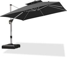 Sonnenschirm Ampelschirm Balkon 300x300cm UV50+ Schirm Grau