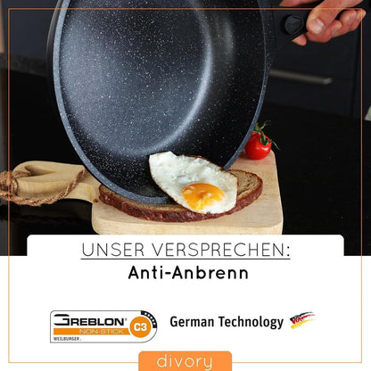 DIVORY Topfset Pfannenset 14-teilig Induktion Kochgeschirr