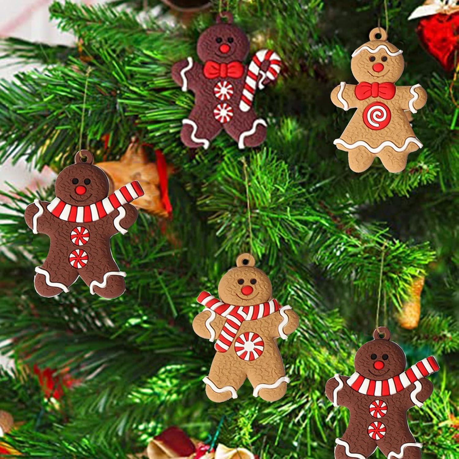 Weihnachtsbaumschmuck Lebkuchenmann Anhänger Set 12 Stück