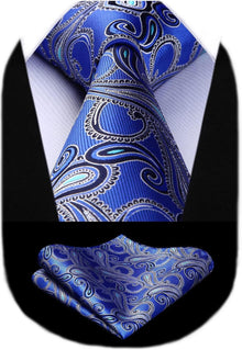 HISDERN Paisley Hochzeitskrawatte für Herren mit