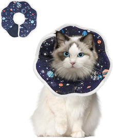 Verstellbare Katzen Halskrause mit Galaxie-Muster für schnelle