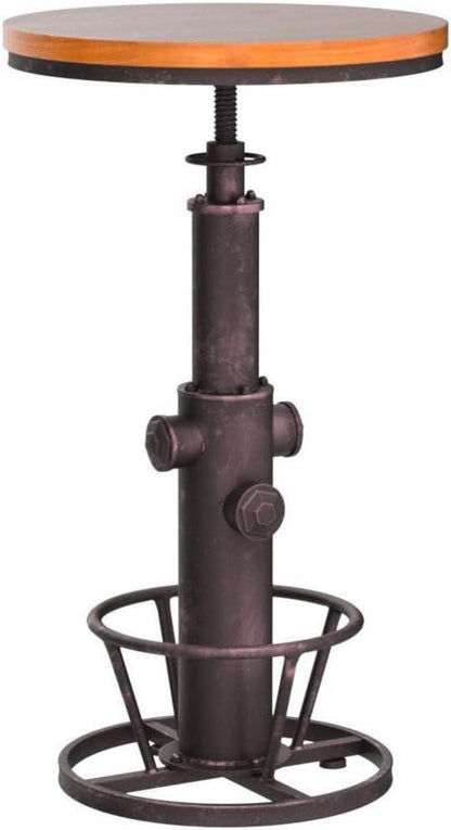 Industrieller Bartisch Höhenverstellbar Vintage Stil Kiefernholz Metall