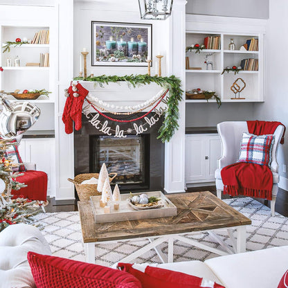 Weihnachten 5D Diamond Painting Set Kerzenbild Diamond Malerei Set