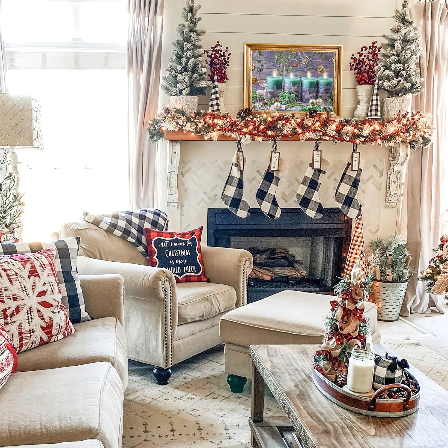 5D Diamant Malerei Set - Weihnachten Kerze DIY Diamond Painting Kit