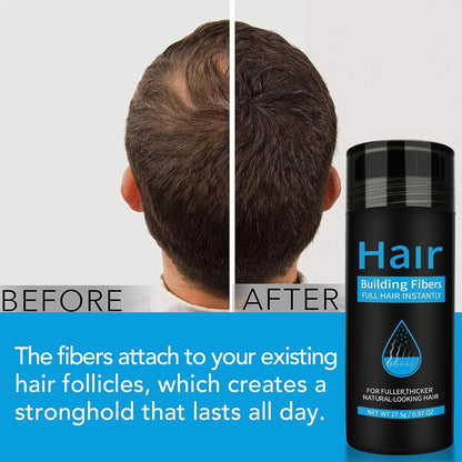 Premium Haarpuder Spray für Männer und Frauen - Haarverdichtung Schwarz