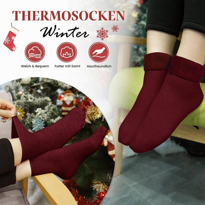Mützen-Schal-Handschuh-Set Damen 5-teilig Weinrot