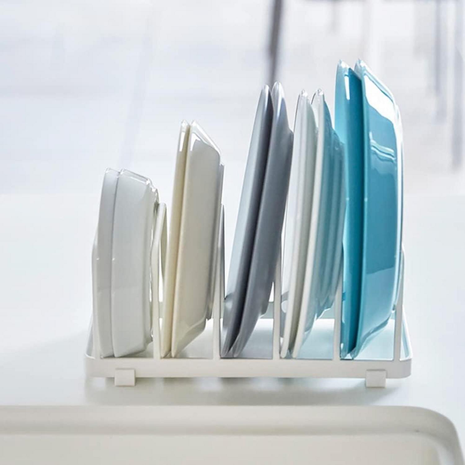 YunNasi Vertikales Tellerständer Schwarz 6 Sprossen 2