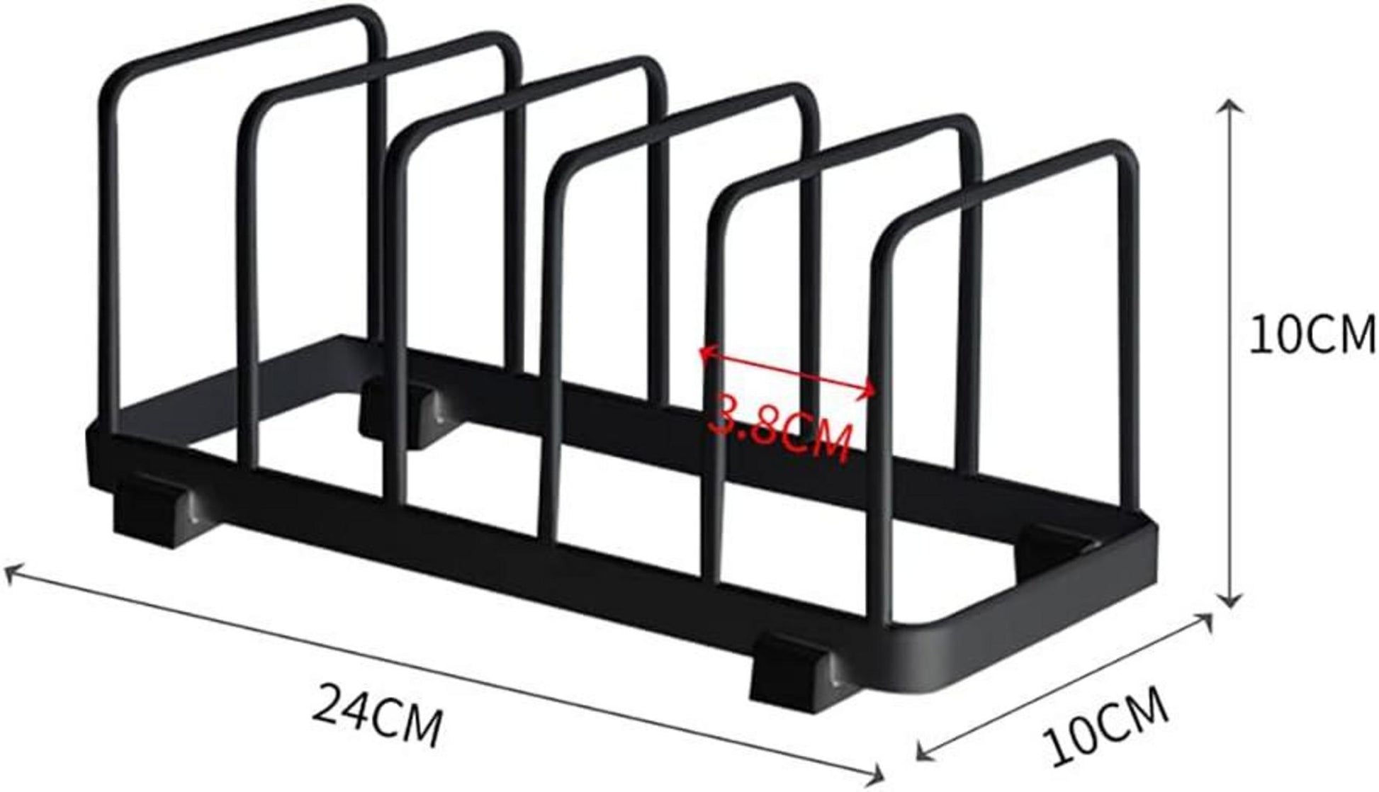 YunNasi Vertikales Tellerständer Schwarz 6 Sprossen 2