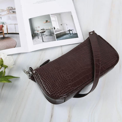 Umhängetasche Krokoprägung Retro Classic Damen Handtasche Mini Bag