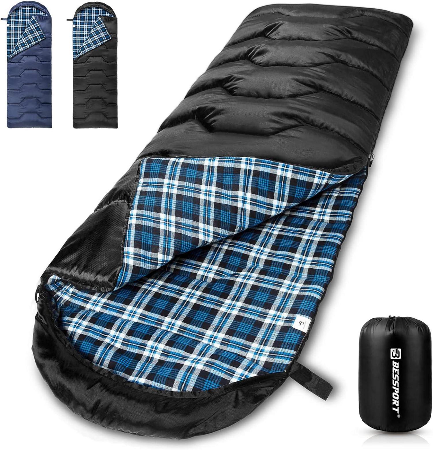 Winterschlafsack für Camping -8°C bis 20°C Wasserdicht & Warm