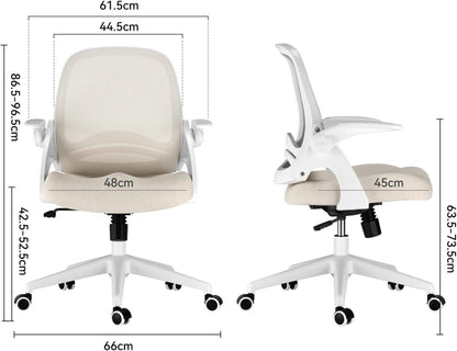 Ergonomischer Bürostuhl mit hochklappbaren