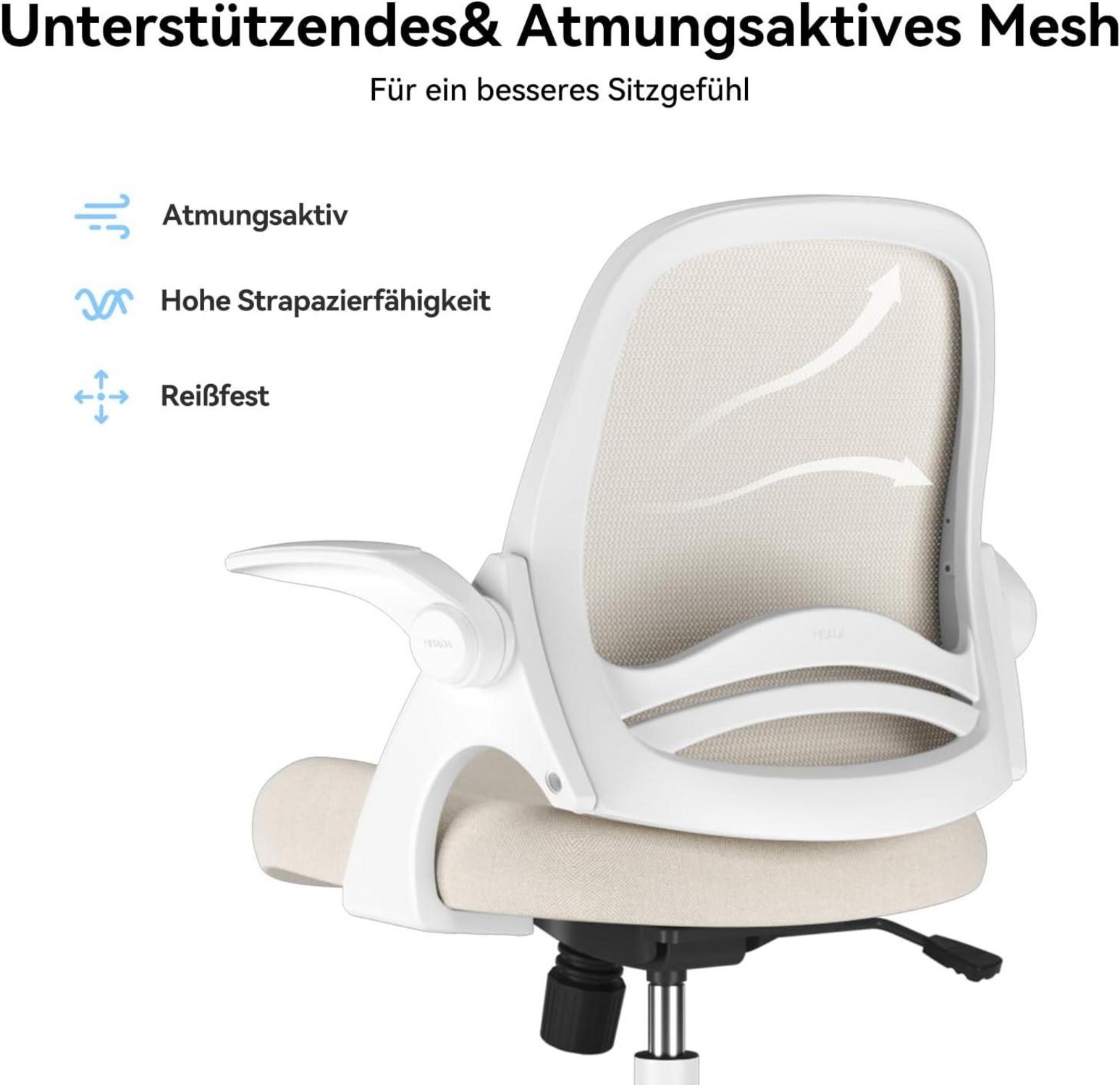 Hbada Ergonomischer Bürostuhl Mesh Schreibtischstuhl Armlehnen Höhenverstellbar