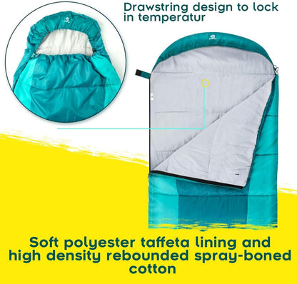 Bessport Schlafsack Camping Winter 3-4 Jahreszeiten -8 °C - 20°C Warm