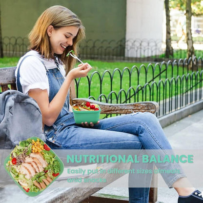 Salatbox mit Fächern 1500ml, Lunchbox Bento Box für Kinder