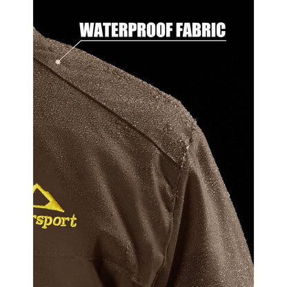 Herren Fleecejacke Winter Warm Gefüttert Skijacke Winddicht Wasserdicht