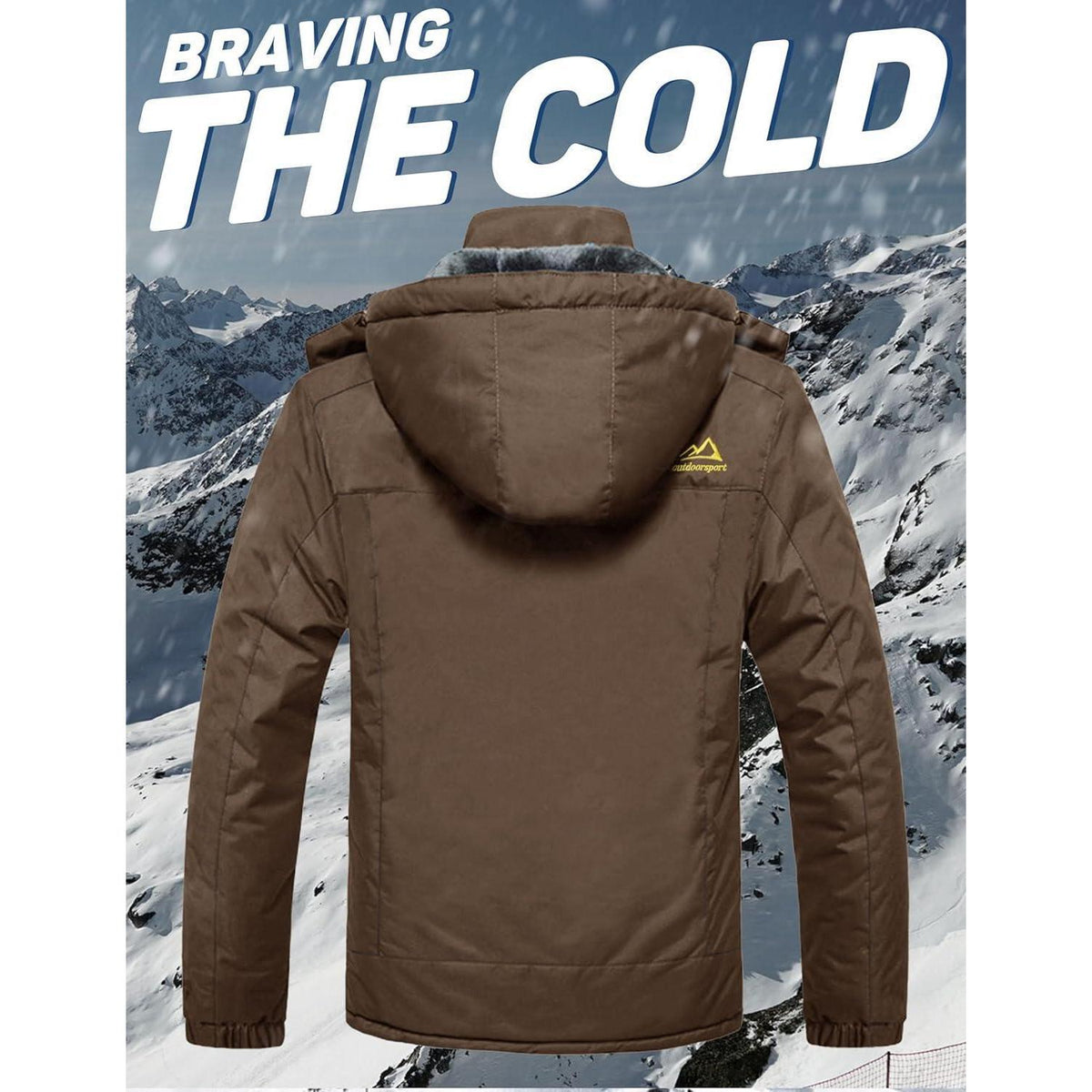 Herren Fleecejacke Winter Warm Gefüttert Winddicht Wasserdicht