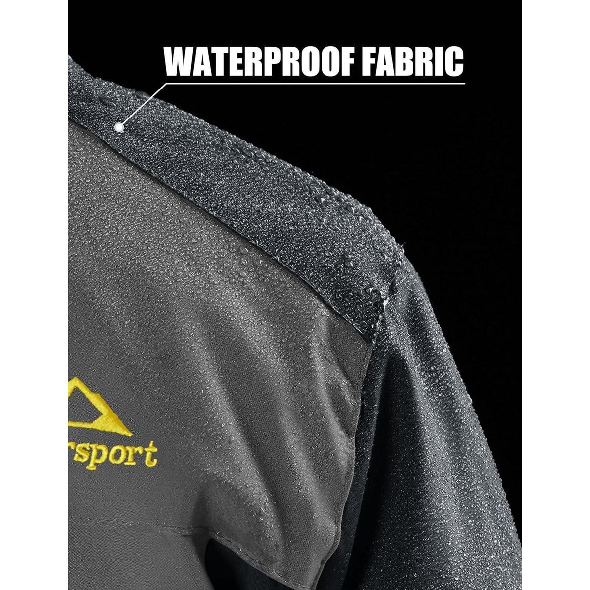Herren Fleecejacke Winter Warm Gefüttert Winddicht Wasserdicht Jacke Grau