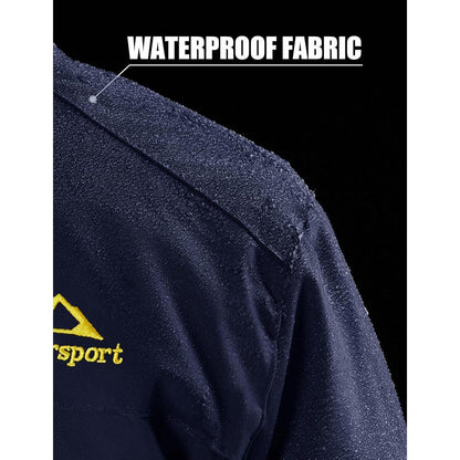Herren Fleecejacke Winter Warm Gefüttert Winddicht Dunkelblau M