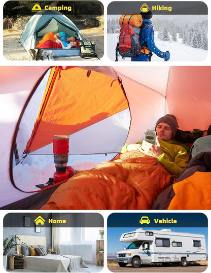 Schlafsack -10 ℃ - 15 ℃ 4 Jahreszeiten Mumienschlafsack Orange