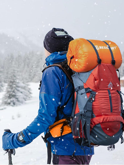 Mumienschlafsack -10 ℃ - 15 ℃ 4 Jahreszeiten Wasserabweisend Orange