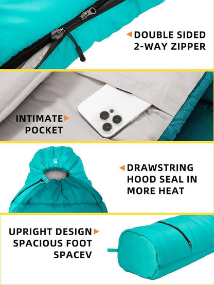 Bessport Mumienschlafsack -10 ℃ - 15 ℃ 4 Jahreszeiten Outdoor Camping
