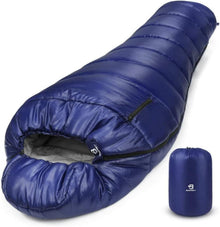 4-Jahreszeiten Winter Mumienschlafsack -10 bis 15 °C, Blau