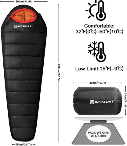 Bessport Schlafsack -10 ℃ 4 Jahreszeiten Winter