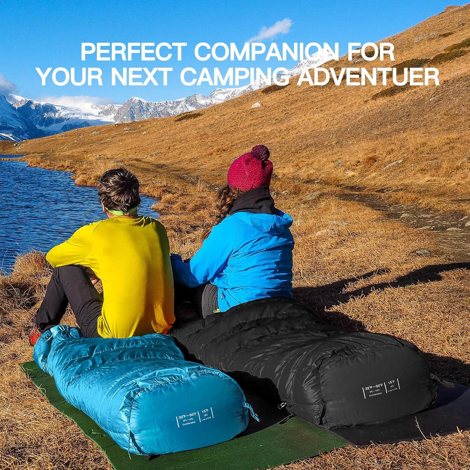 Mumienschlafsack -10 ℃ - 15 ℃ 4 Jahreszeiten Winter Camping Schlafsack