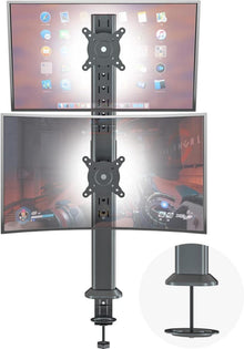 Monitorständer für Zwei 13- bis 34-Zoll Monitore mit Klemme
