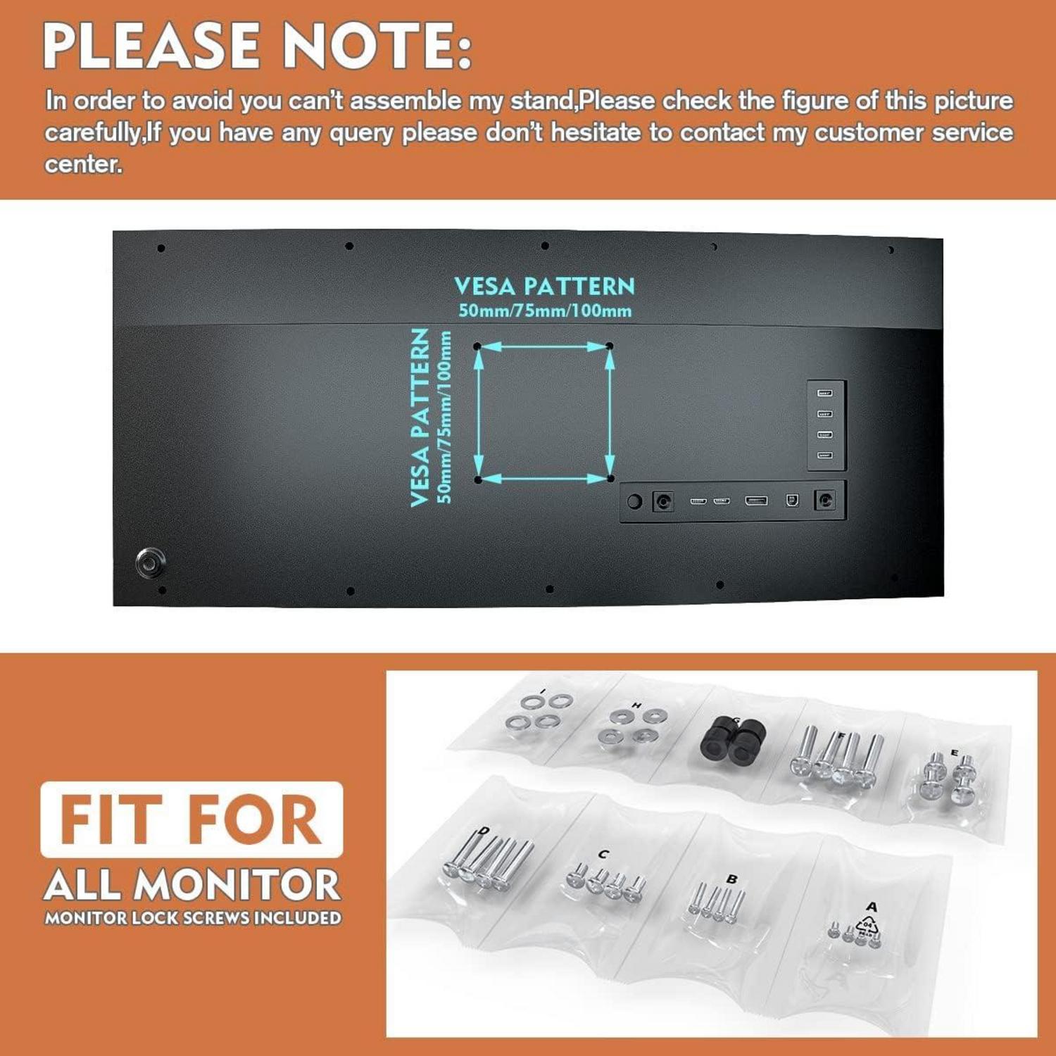 Monitorarm für 2 Monitore 13-34 Zoll VESA 75x75/100x100 Hellere & aufgeräumte
