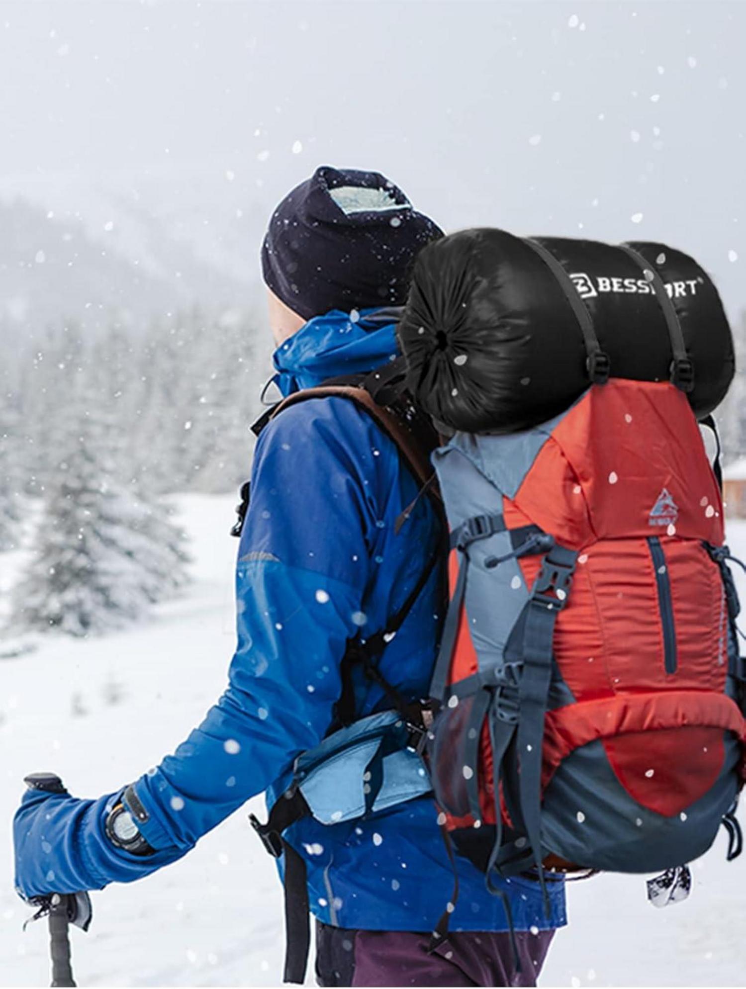 Mumienschlafsack -10 bis 15 ℃ 4 Jahreszeiten Winter Camping Zelten