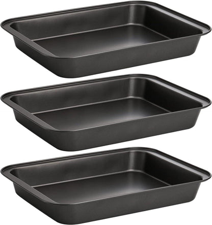 Rechteckige Antihaft-Backformen für Ofen, 3er Pack
