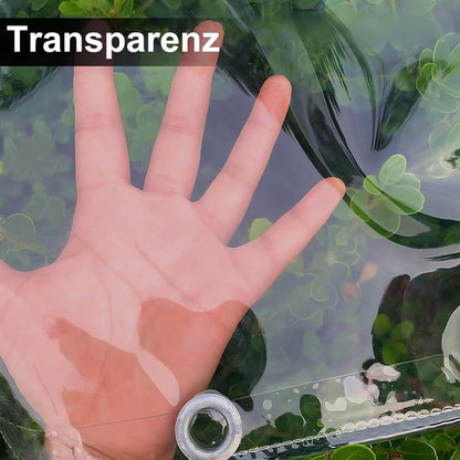 Wasserdichte Abdeckplane 2.4x4m – Transparent & Reißfest